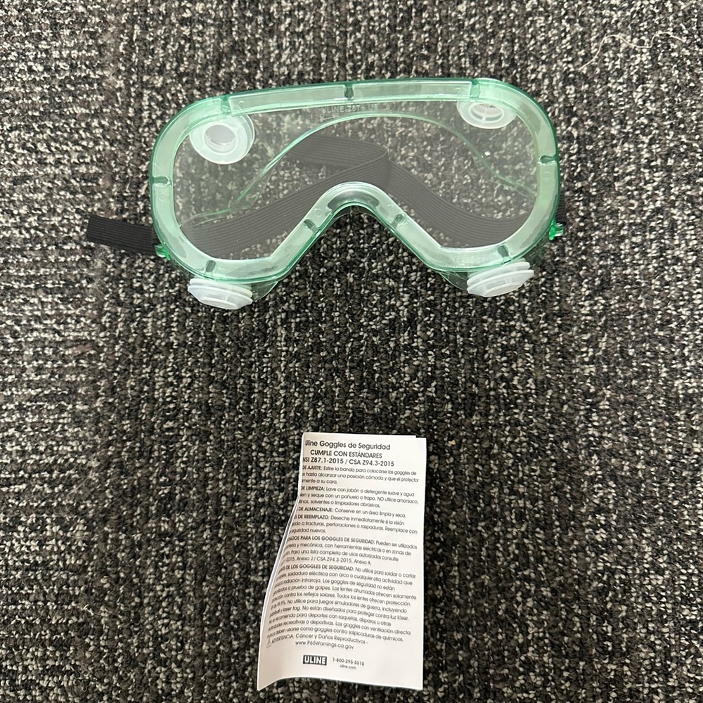 Safety Goggles: Anti-Fog & Scratch-Resistant Clear Polycarbonate Lenses